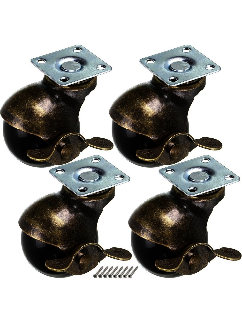 Gearwoo 1.5 Inch (40mm) Antique Caster,Swivel Casters with 360 Degree Swivel...